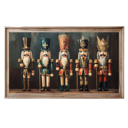 Nutcrackers Frame TV Art Christmas