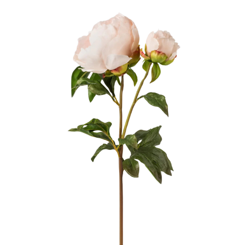 faux peony stem flower artificial blush