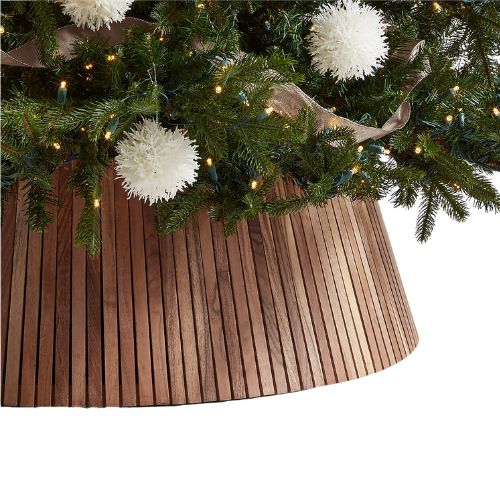 Crate & Barrel Skei Extra-Large Natural Wood Christmas Tree Collar