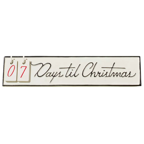 Target 18" Days til Christmas Horizontal Advent Calendar Black/Cream/Red - Hearth & Hand™ with Magnolia