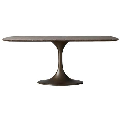 Arhaus Saint Germain Stone Dining Table with Launette Base Pedestal