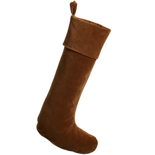 Arhaus Velvet Stocking Brown