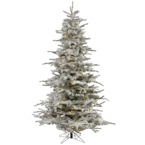 Sierra Lighted Artificial Fir Christmas Tree Flocked