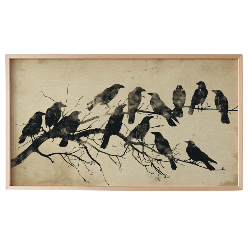 Crows Halloween Frame TV Art