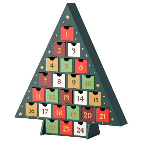 Target 16.25" Wood Christmas Tree Tabletop Advent Calendar Dark Green - Wondershop™