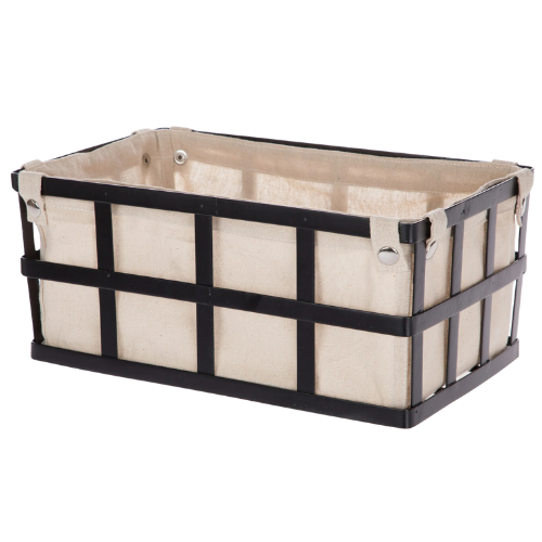 Walmart (US) Mainstays Black Rectangle Metal Storage Basket