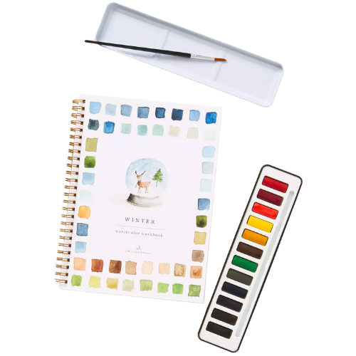 Anthropologie Emily Lex Studio Holiday Watercolor Workbook