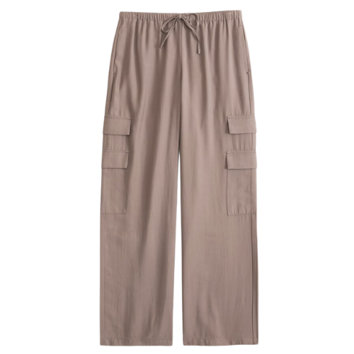 Abercrombie smokey brown pull on cargo pant