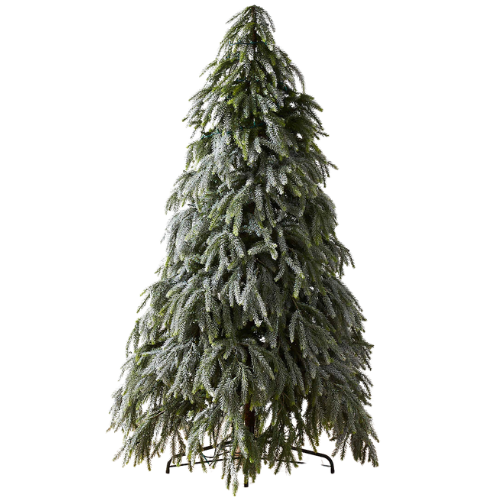 CB2 Faux Downswept Flocked Pine Christmas Tree