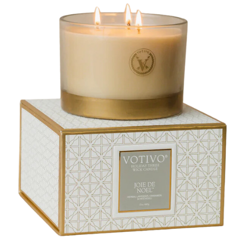 Votivo Holiday 3 Wick Candle-Joie De Noel