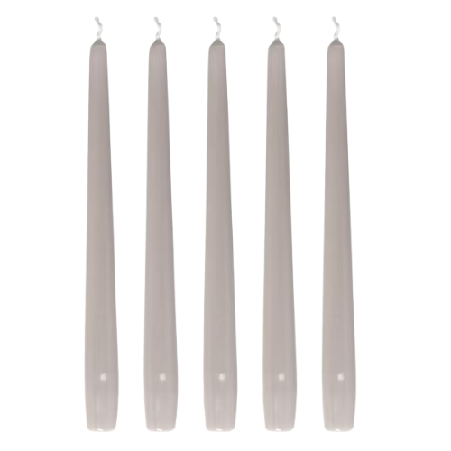 dripless grey taper candles