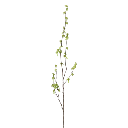 Budding green faux stem branch