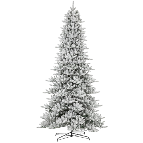 11' Pre Lit Snow Flocked Fir Tree Christmas