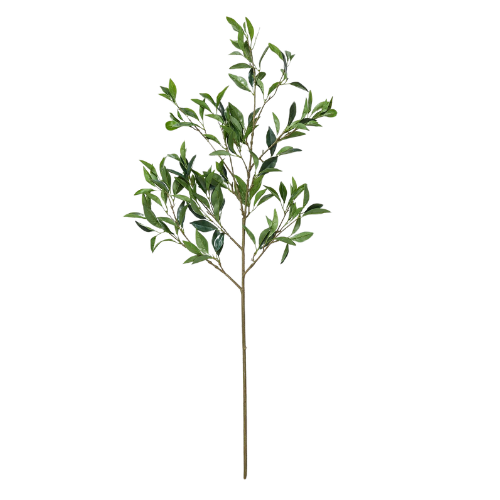 faux green bay leaf branch stem