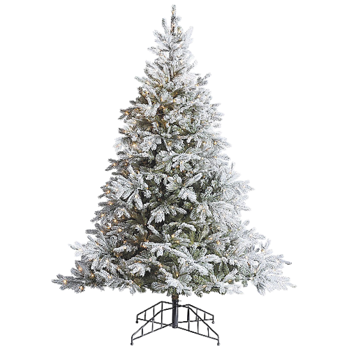 Snowy Grand Fir Quick-Light Tree | Frontgate