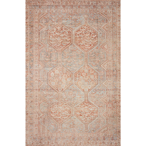 CLJ Loloi Jules Tangerine & Mist Rug