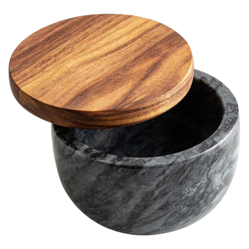 Black Marble Salt Cellar