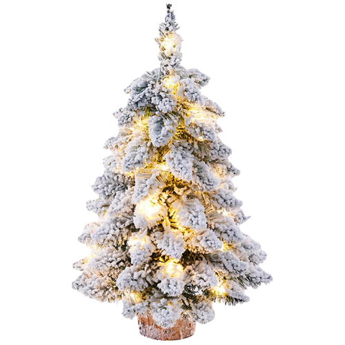 Prelit Tabletop Christmas Tree Snow Flocked