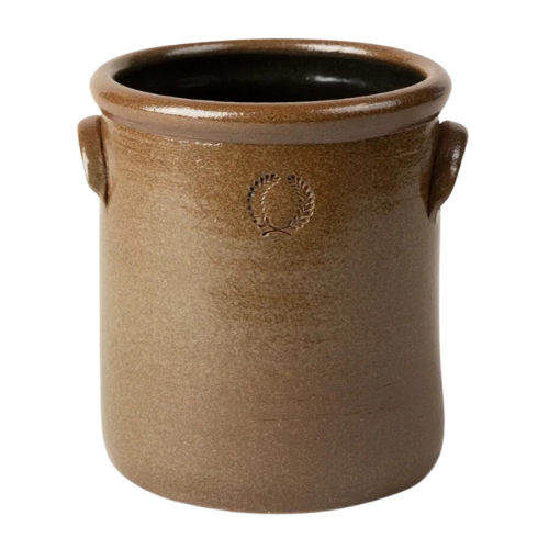 Stoneware Crock in Brown Glaze | Half Gallon, 6.5" | Afloral