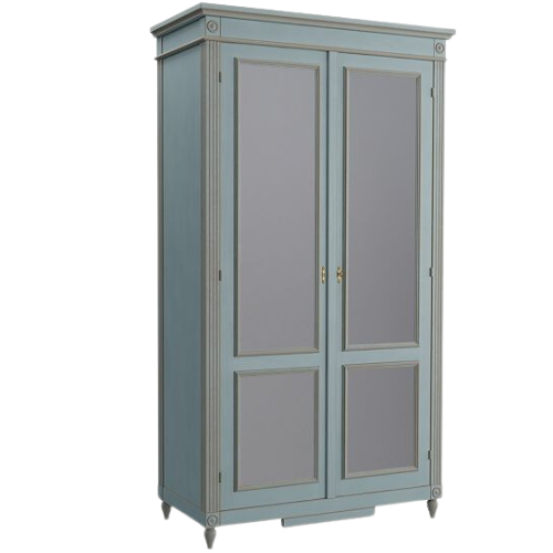 Ballard Designs, Inc. Casa Florentina Louis XVI Armoire with Mirrored Doors Blue wardrobe