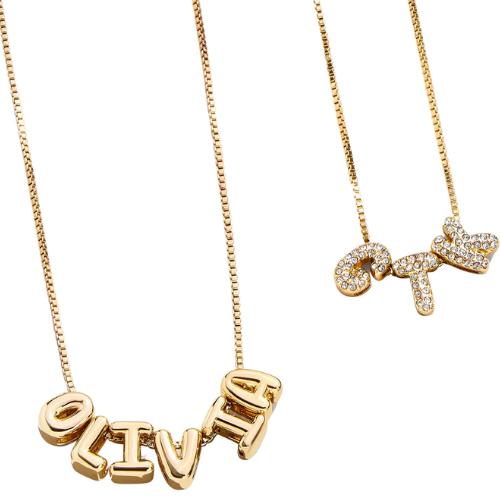 Baublebar Mini Custom Bubble Letter Necklace