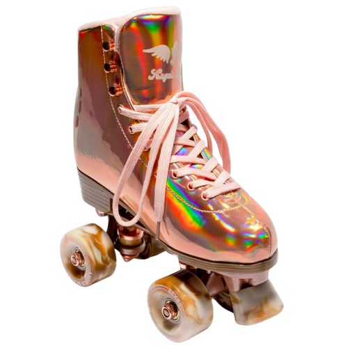 Rose Gold Roller Skates