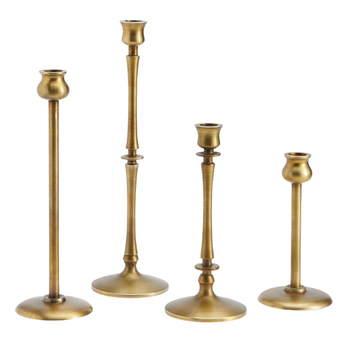 Brooklyn Taper Candle Holders candlesticks brass gold