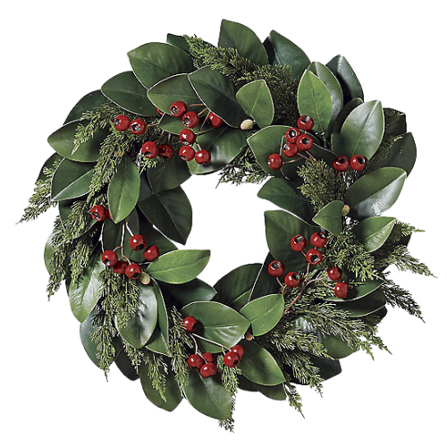 Frontgate Cedar and Magnolia Berry Greenery Collection Wreath