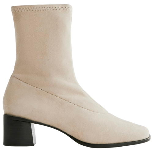 Reformation White Louie Stretch Sock Bootie