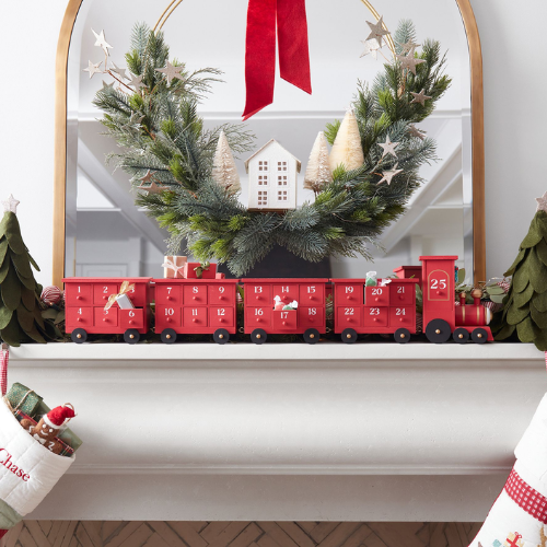 Pottery barn kids train advent calendar red