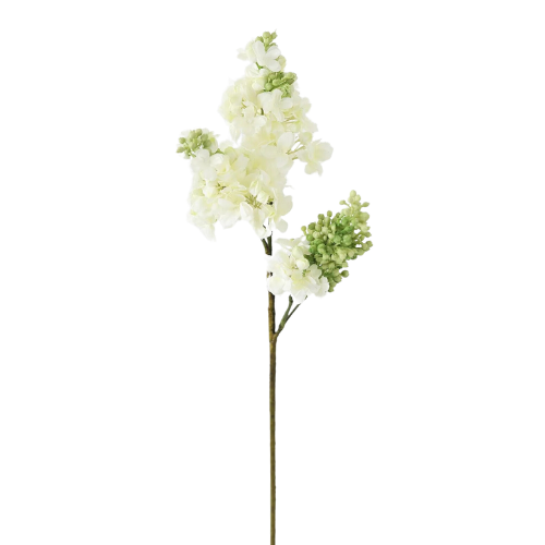 faux artificial lilac stem white