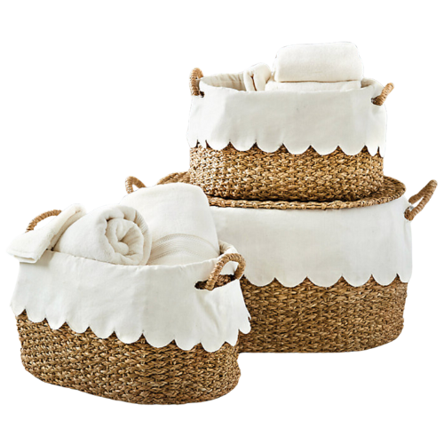 Ballard Designs, Inc. Bunny Williams Nesting Baskets with Scalloped Liner