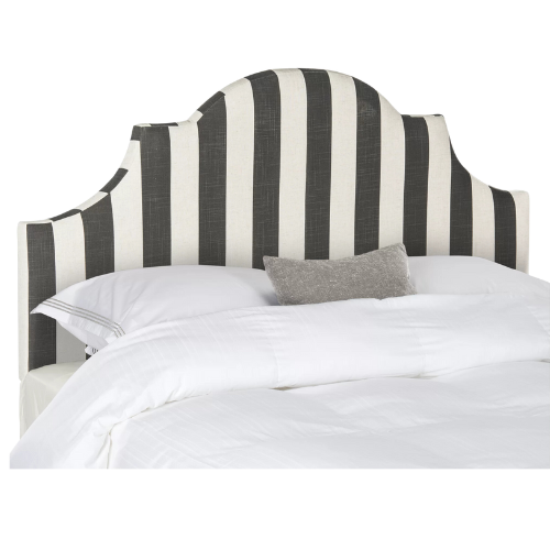 Hoover Upholstered Headboard Striped Scalloped