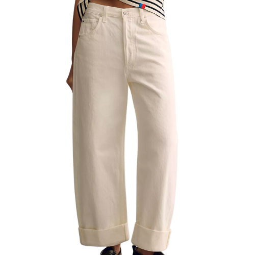 Anthropologie White Citizens of Humanity Ayla High-Rise Wide-Leg Jeans