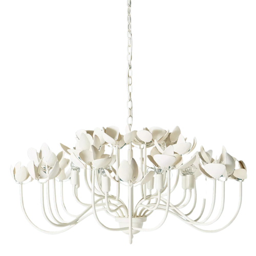 floral sculptural white chandelier