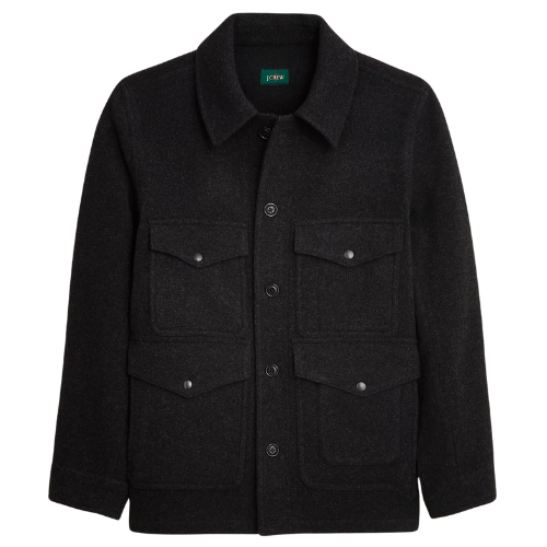 J. Crew US Cruiser jacket in double-faced wool blend black