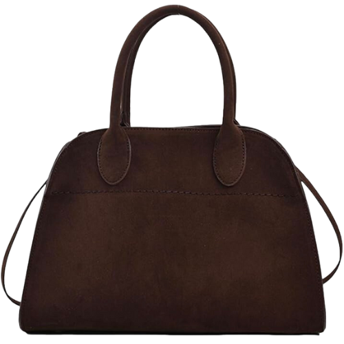 Amazon Coffee Brown Suede Bag Purse Tote