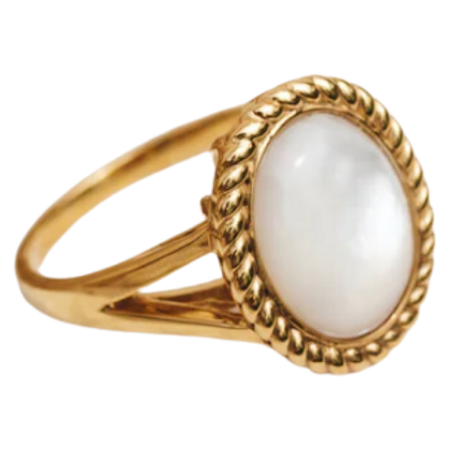 Linjer Vintage Mother of Pearl Ring - Elisabeth