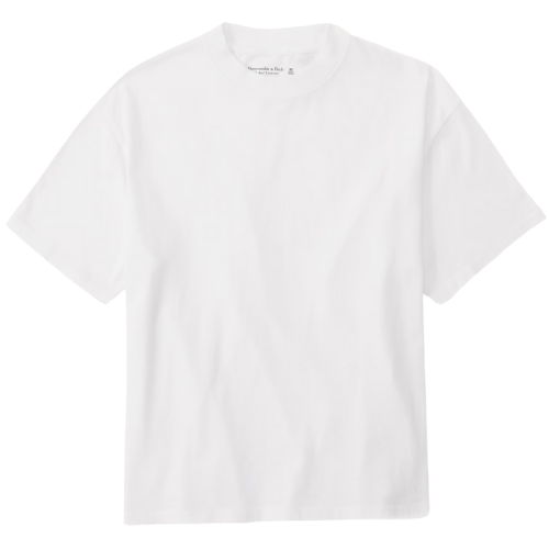 Abercrombie White Essential Easy Tee