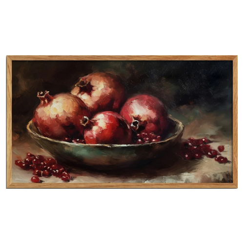 Pomegranates Still Life Frame Tv Art