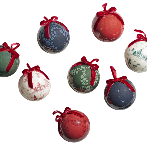 CLJ + Pottery Barn Kids Chris Loves Julia Decoupage Balls Ornaments, Set of 8