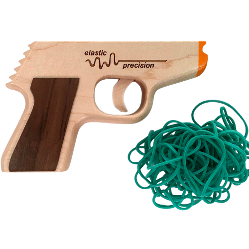 Amazon Model PPK Rubber Band Gun Made from Solid Hardwoods with Rapid-Fire Semi-Automatic Action and Walnut Grips