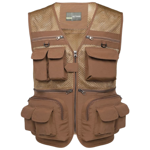 Flygo Mens Summer Outdoor Work Safari Fishing Travel Vest