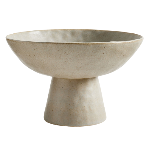 Pottery Barn Gray Clay Turmont Pedestal Bowl