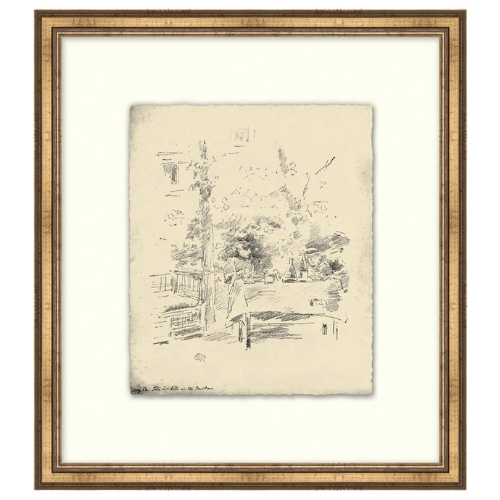 McGee & Co etched brunch framed line drawing