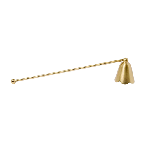 scalloped brass gold candle snuffer