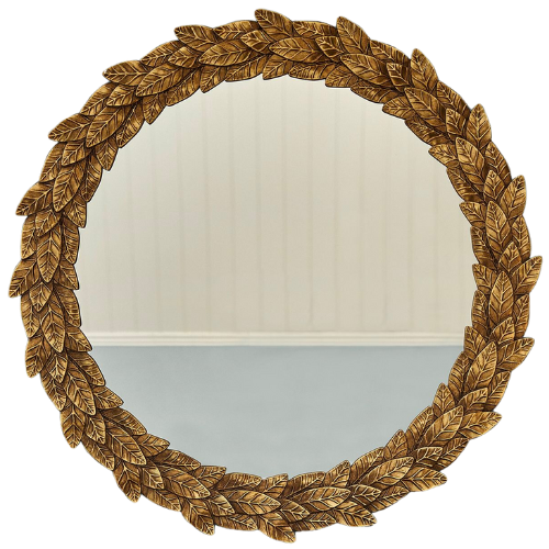 CLJ x Pottery Barn Kids Chris Loves Julia Antique Gold Round Mirror (30")