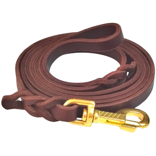 Qianruida Leather Dog Leash 6ft Genuine Leather