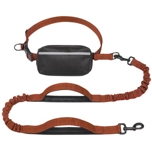 Hands Free Dog Leash with zipper pouch