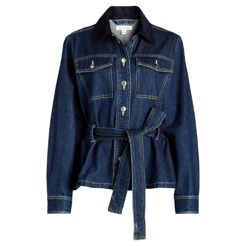 Free Assembly Belted Denim Jacket